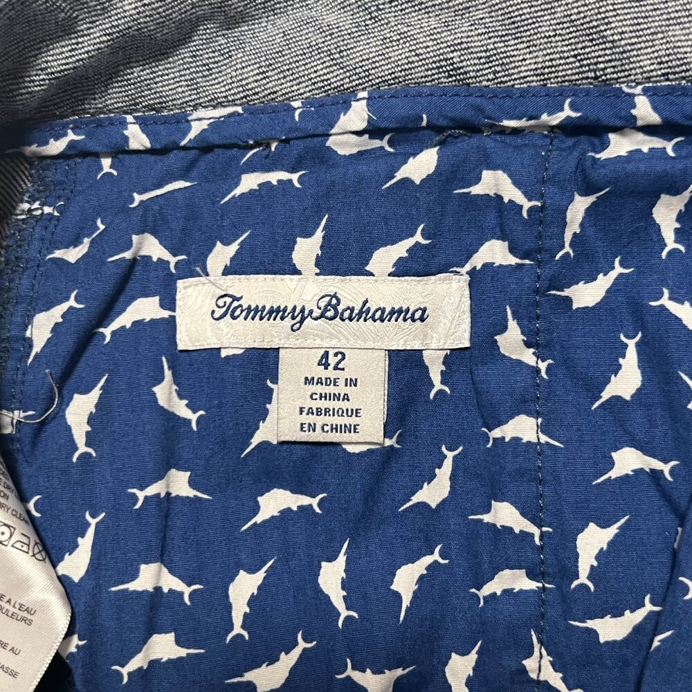 Tommy Bahama Linen Blend Shorts Casual Summer Vacation Gray Men's size 42 - Picture 2 of 7